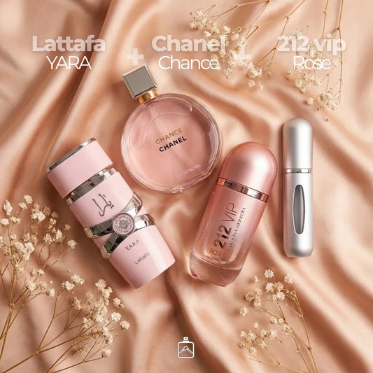 Pack x3: Chanel Chance + Yara + 212 VIP Rosé