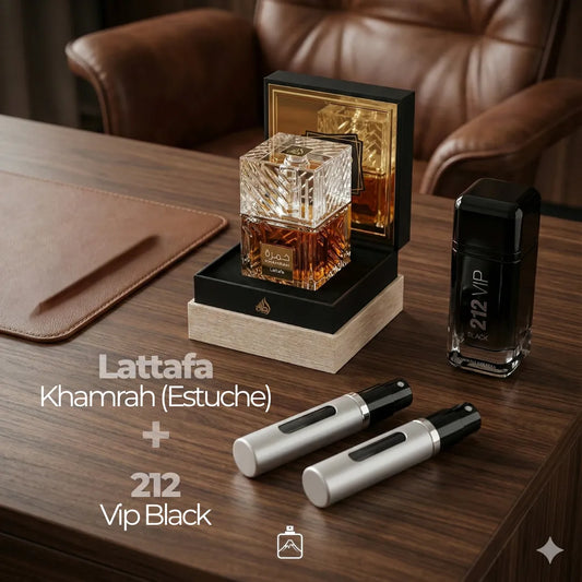 Pack x2: Khamrah (Estuche) + 212 VIP Black