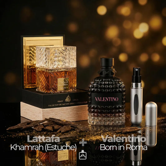 Pack x2: Khamrah (Estuche) + Valentino Born in Roma