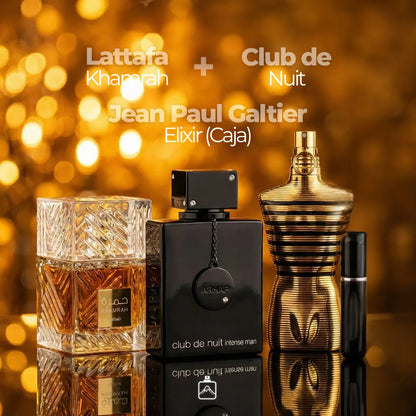 Pack x3: Club de Nuit + Khamrah + JPG Elixir (Caja)