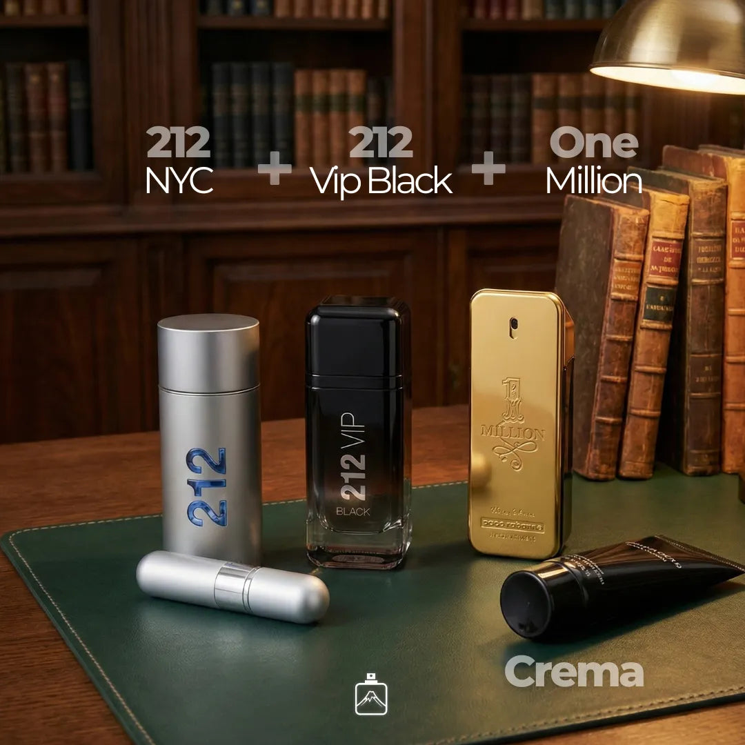 Pack Completo: 212 NYC + 212 VIP Black + One Million + Crema